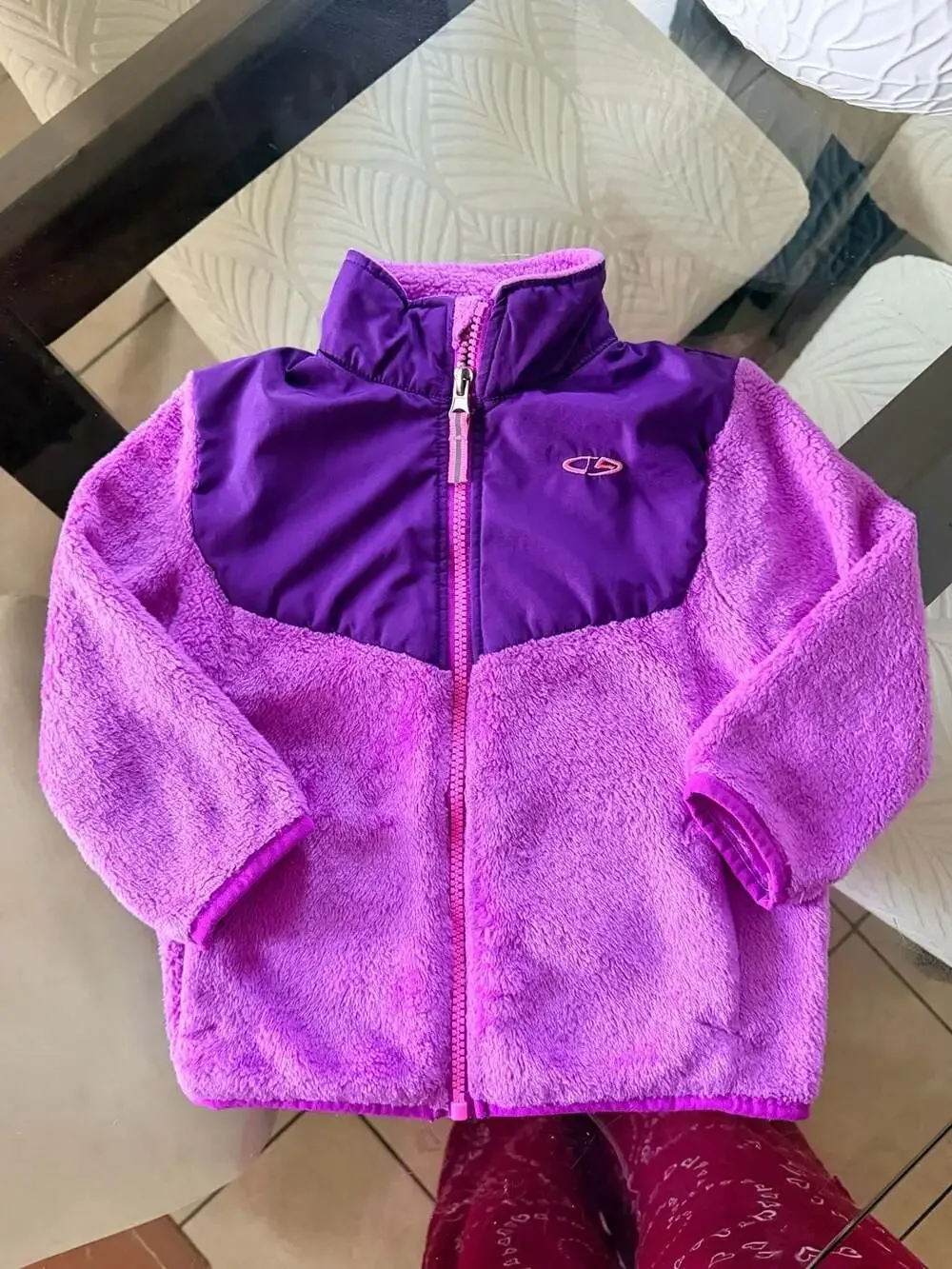 Champion C9 Toddler Girls Purple Pink Fleece Full Zip Jacket Size 2T